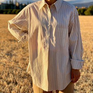 Striped oversized shirt by Ralf Lauren.